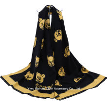 Moda Little Bear Pashmina bufanda para las mujeres